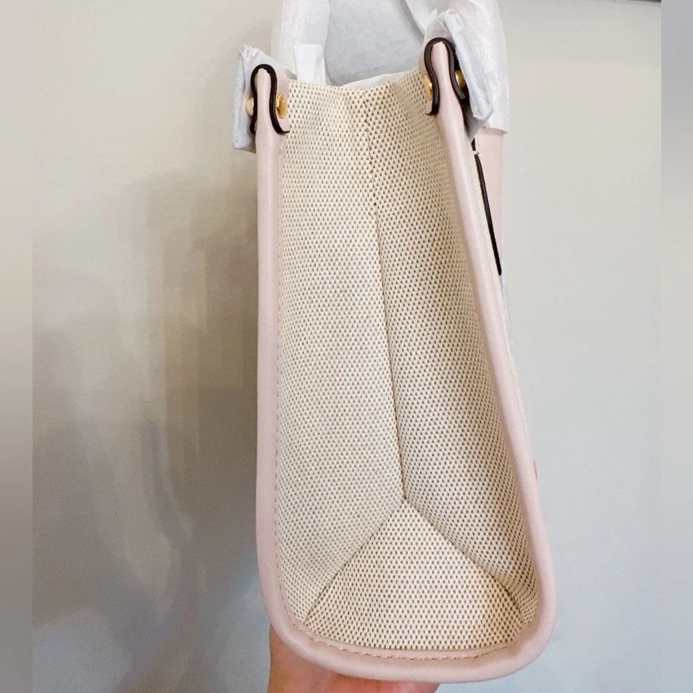 NWT Michael Kors  Mirella Small Shopper Top Zip Crossbody Bag Powder Blush Pink